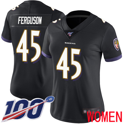 Baltimore Ravens Limited Black Women Jaylon Ferguson Alternate Jersey NFL Football #45 100th Season Vapor Untouchable->youth nfl jersey->Youth Jersey